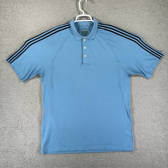 adidas Other - Adidas Polo Shirt Mens Adult M Blue Climachill Lightweight Golf Logo Casual